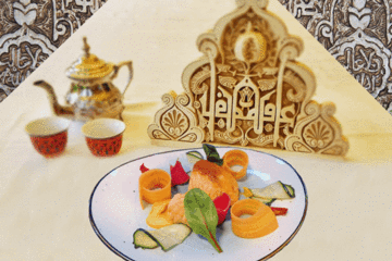 a plate of food on a table